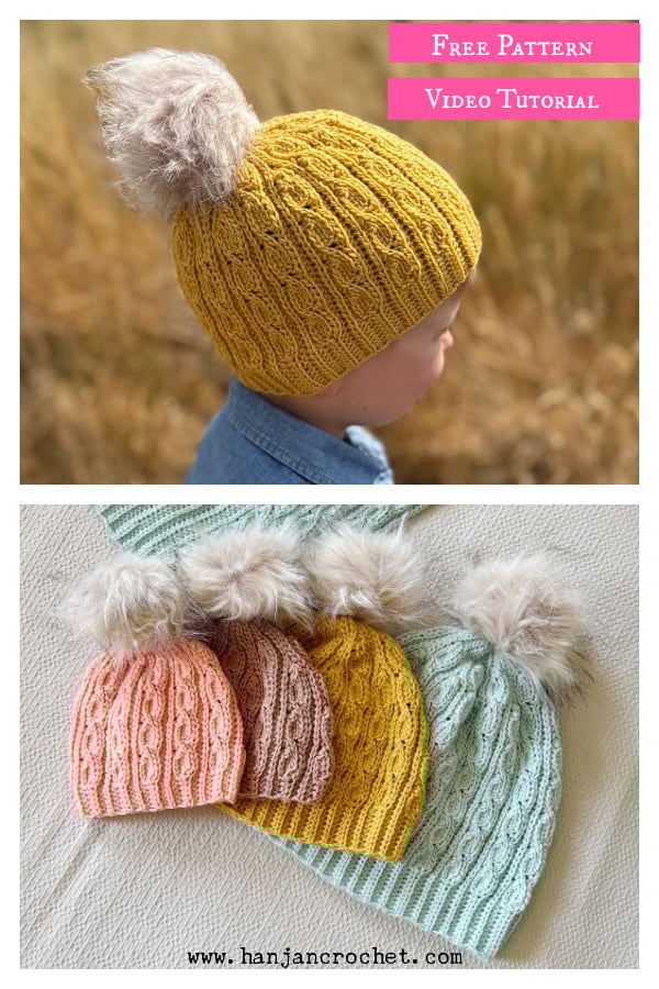 Deidra Hat Free Crochet Pattern and Video Tutorial