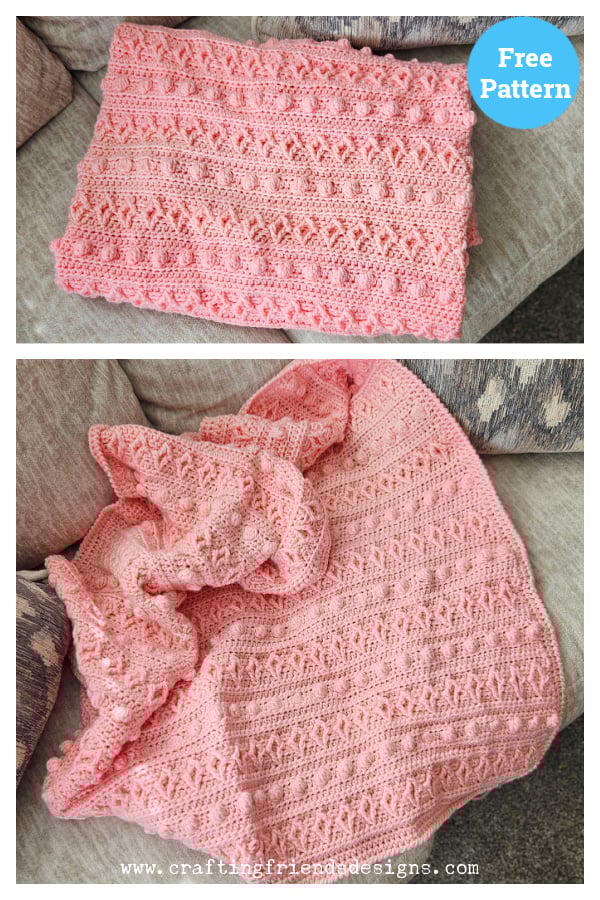 Diamond Puff Blanket Free Crochet Pattern