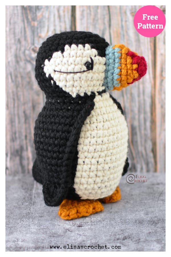 Mick the Puffin Free Crochet Pattern