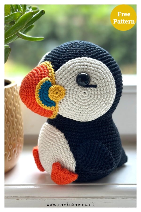 Molly the Puffin Amigurumi Bird Free Crochet Pattern