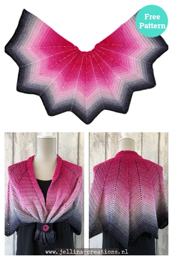 Moon Star Shawl Free Crochet Pattern