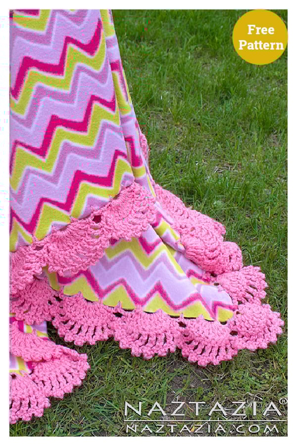 Scallops on Fleece Border Edging Free Crochet Pattern