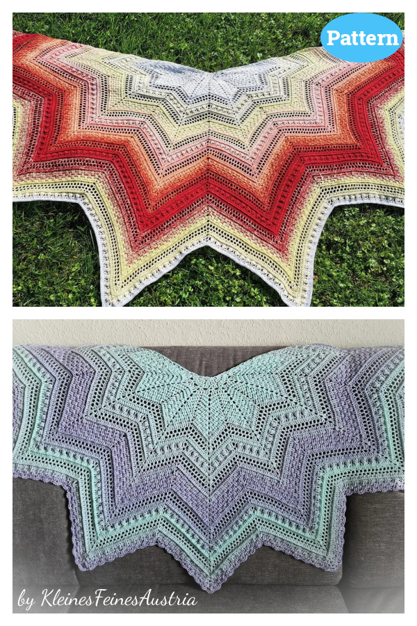 Star Shaped Scarf Crochet Pattern