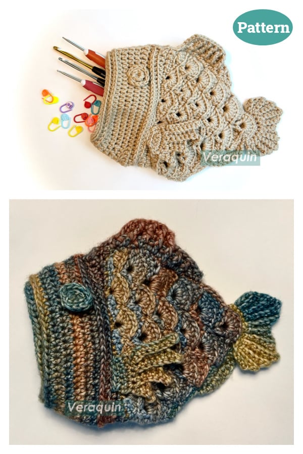 Taiyaki Fish Pouch Crochet Pattern