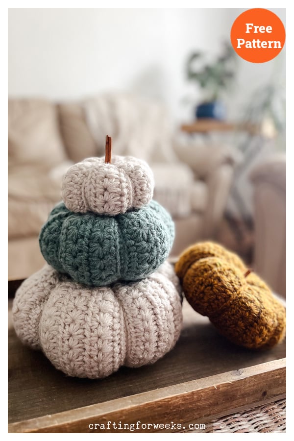 Star Stitch Pumpkin Free Crochet Pattern