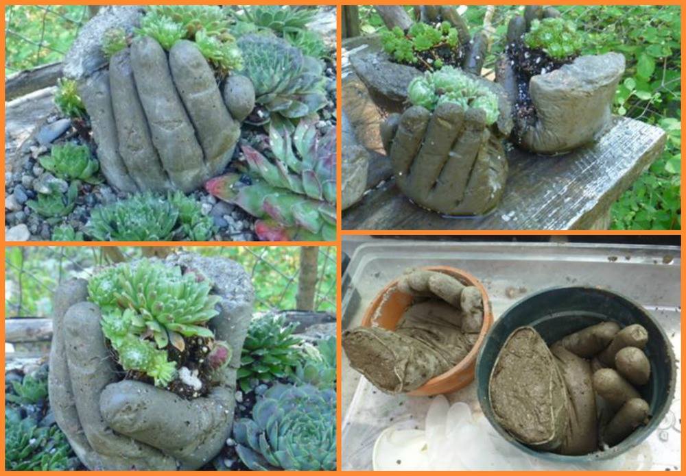 DIY Hand Planters