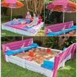 DIY Covered Sandbox With Bench Seating