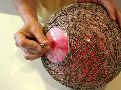 DIY Make Hemp String Pendant Lamps