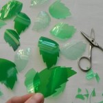 Birch-leaves-Chandelier-from-Plastic-Bottles-3