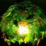 Birch-leaves-Chandelier-from-Plastic-Bottles-8