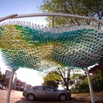 Colorful-parking-canopy-recycled-plastic-bottles-1