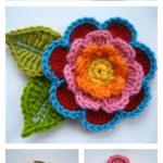 Crochet Beautiful Triple Layer Flower Free Pattern and Tutorial