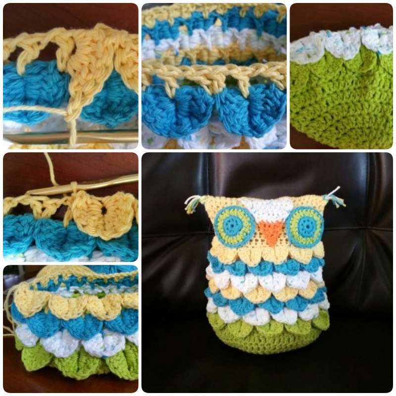 DIY Crochet Owl in Crocodile Stitch with Free Pattern