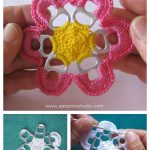 DIY Pop Ring Tab Crochet Flower Free Pattern