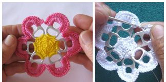 DIY Pop Ring Tab Crochet Flower Free Pattern