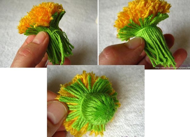 Craft Pretty Yarn Dandelions for Your Home