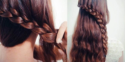 DIY Lovely Low Bun Hairstyle with Waterfall Braid 