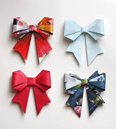 How to DIY Origami Paper Gift Bow