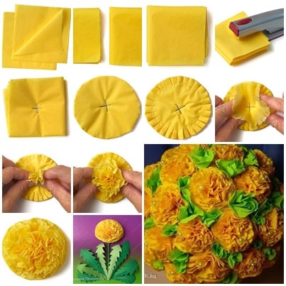 How to DIY Amazing Tissue Paper Flowers