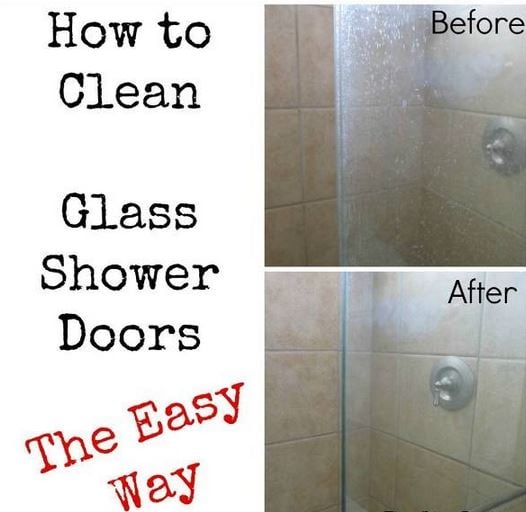 Quick & Easy Cleaning Hack: Glass Shower Door - diy Thought