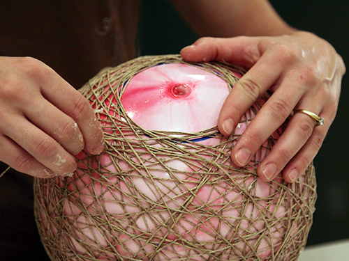 DIY Make Hemp String Pendant Lamps