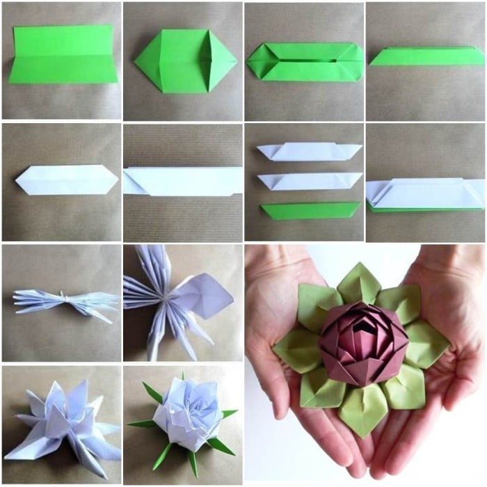 simple japanese origami lotus