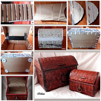 How to DIY Coffer Use Paper Wicker