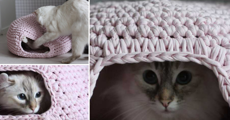 DIY Crochet Cat Cave