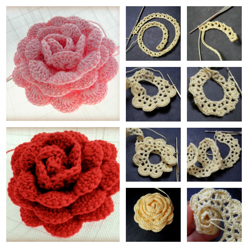 How To Crochet A Beautiful Lace Ribbon Rose