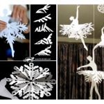 DIY Paper Snowflake Ballerinas for Room Decoration