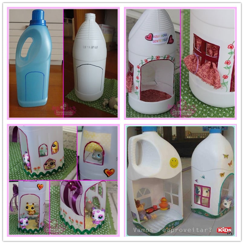 DIY Make Beautiful Doll Houses with Plastic Bottles