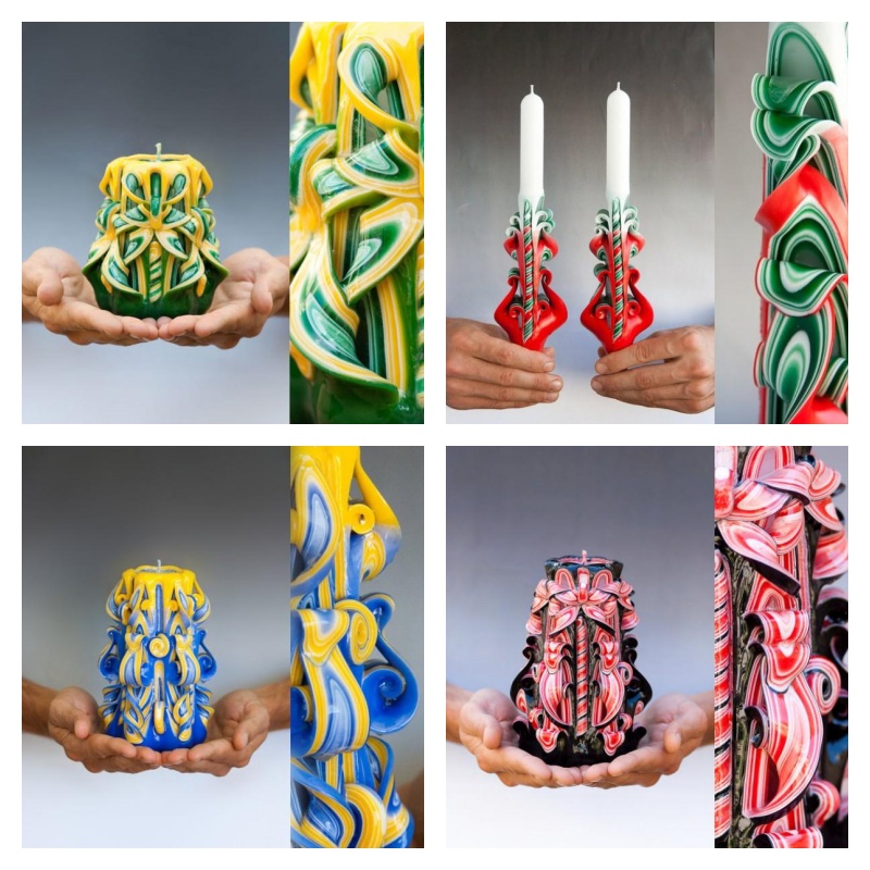 How Made Hand Colorful Carved Candles