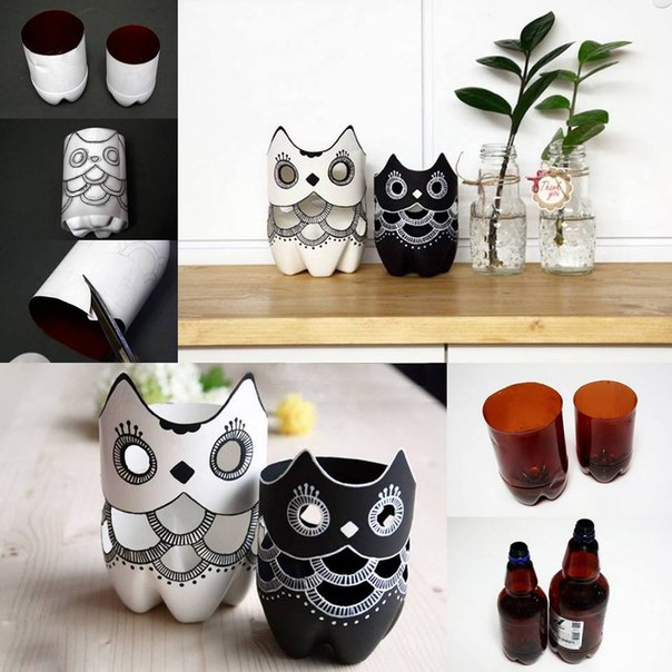 Make-Owl-Lamp-With-Plastic-Bottle