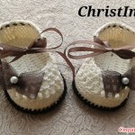 DIY Crochet Baby Booties with Ribbon Tie