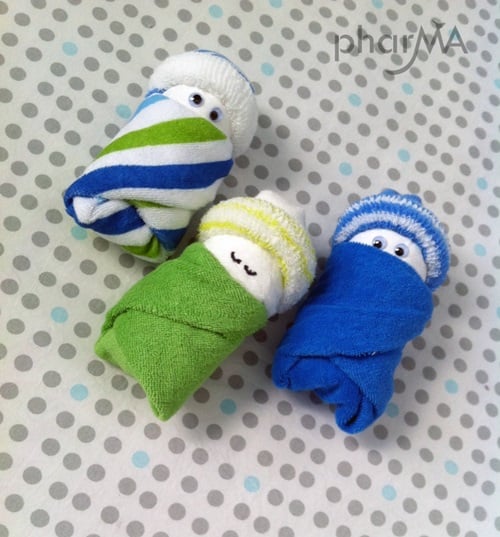 DIY Cute Diaper Babies for Baby Shower