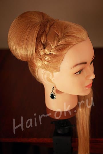 diy-elegant-braid-high-bun-updo-hairstyle-16