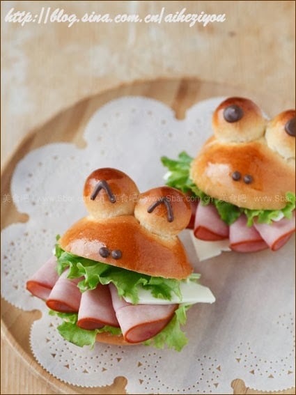 DIY Frog Shaped Sandwich