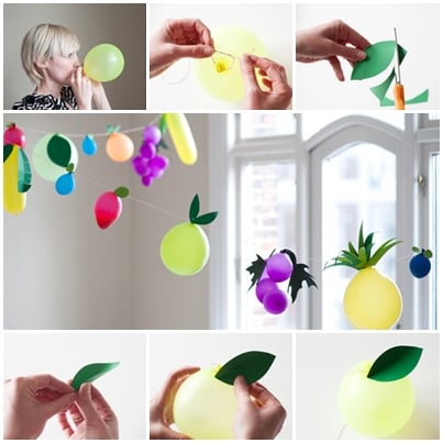 DIY Fruit Ballons for kid's Party