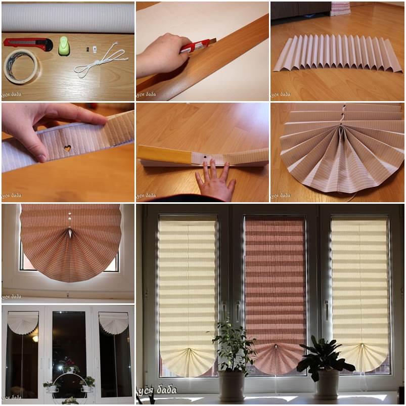 DIY Pull up Window Shade Made of Paper