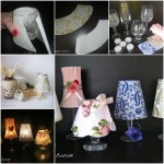 DIY Wine Glass Candle Lamp