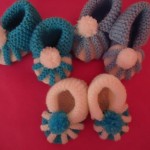How to Easily Knit Cute Pom-pom Decorated Baby Booties