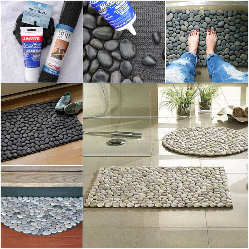 How to Glue River Rocks on a Wall & Floor