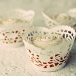 Paper doily cupcake wrappers