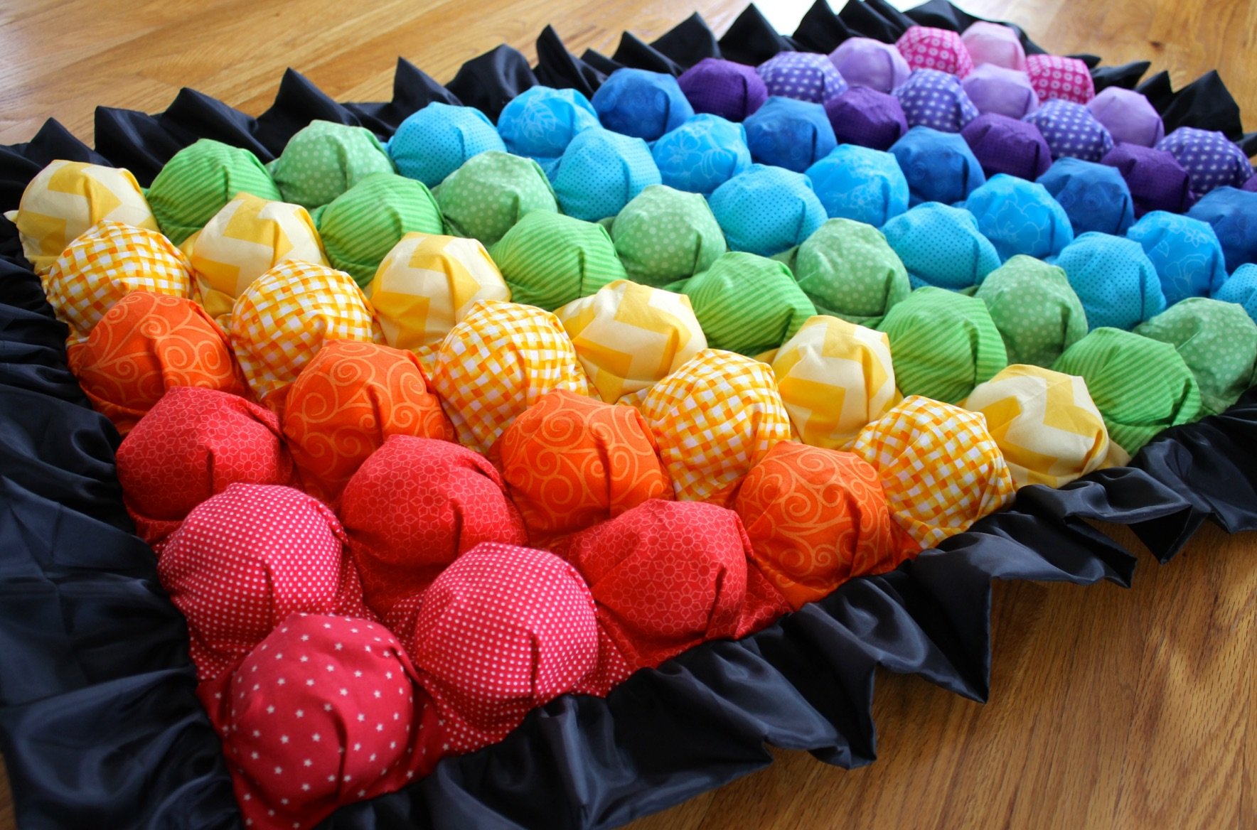 Rainbow bubble quilt 
