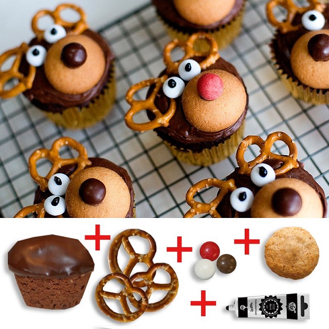 How to DIY Make Reindeer Cupcake