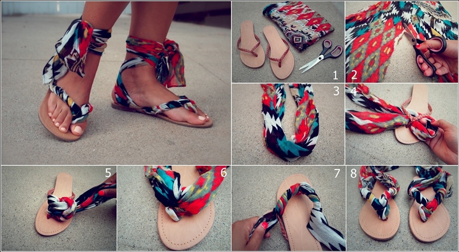 DIY Gladiator Wrap Sandals