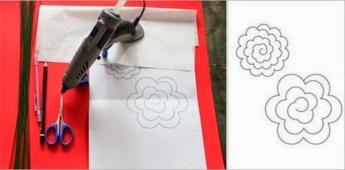 DIY Swirly Paper Roses