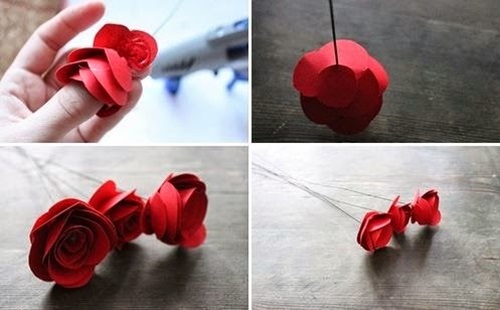 DIY Swirly Paper Roses