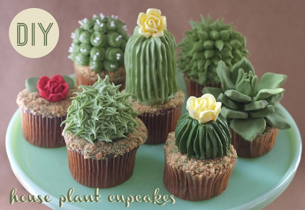DIY House Plant Cupcakes