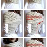 DIY Chic Cable Knit Cowl and Sweater in One